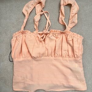 Forever 21 ruffled tie crop top